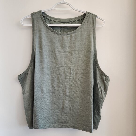 GapFit Light Green Brushed Tech Jersey Top - Picture 1 of 4